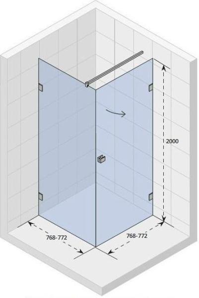Душевой уголок Riho Scandic Mistral M201 80х80 R GX0202202