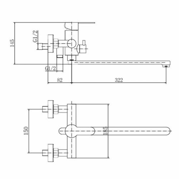 Смеситель для ванны FASHUN A52201-8, белый
