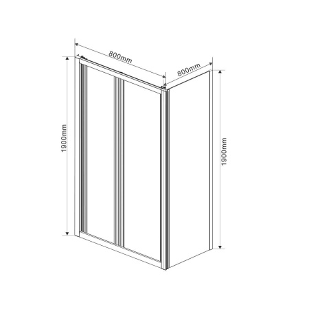 Душевой уголок Vincea Garda VSR-1G8080CL, 800*800, хром, стекло прозрачное