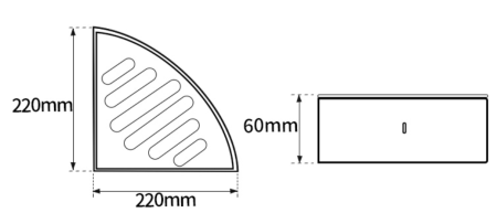 Полка угловая RUSH EDGE ED77153A хром
