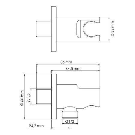 Подключение шланга для душа WasserKRAFT Wern A099