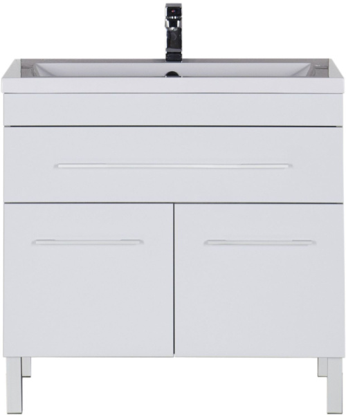 Тумба под раковину Aquanet Верона 90 белый (напольная 1 ящик 2 дверцы)