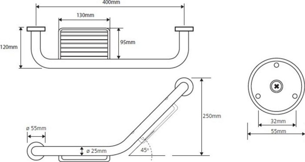 Поручень Bemeta Hotel 106107031 (45 см, с мыльницей)