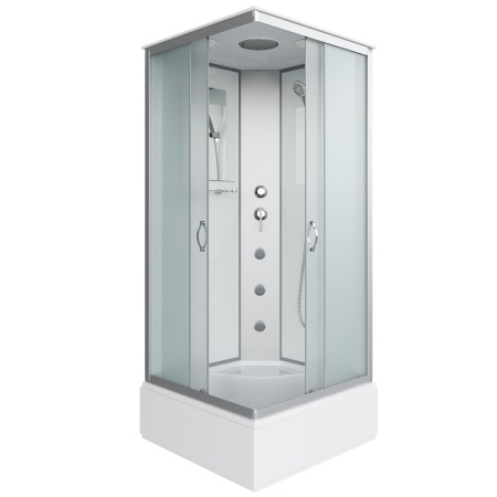 Душевая кабина Niagara Classic NG-1108-14G 90х90х215, средний поддон 26 см, стекло матовое с полкой