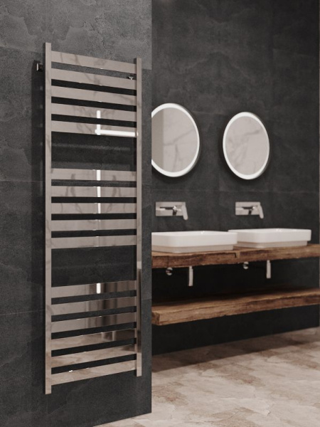 Полотенцесушитель водяной Stinox San Remo Luxe 500x1600, нижнее подключение, хром, 1/2" ВР (внутренняя резьба), 16 перекладин