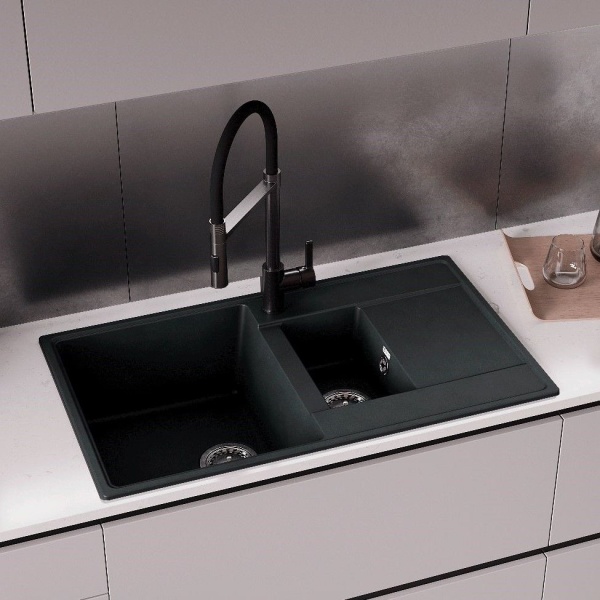 Кухонная мойка Ulgran Quartz Prima 860 1,5K-09, асфальт