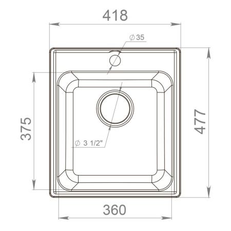 Кухонная мойка Reflection Quadra RF0243BE, бежевый