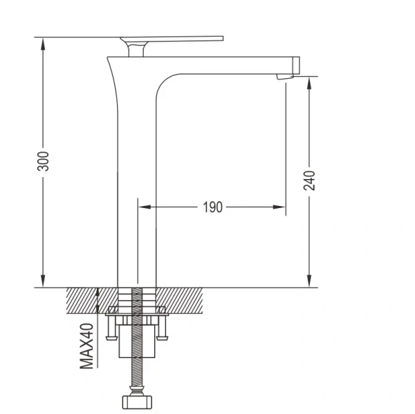 Смеситель для раковины Rose R2211F белый/хром