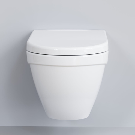 Унитаз Ambassador Nord 133T20001 (535х385х360) белый, подвесной с толстой крышкой