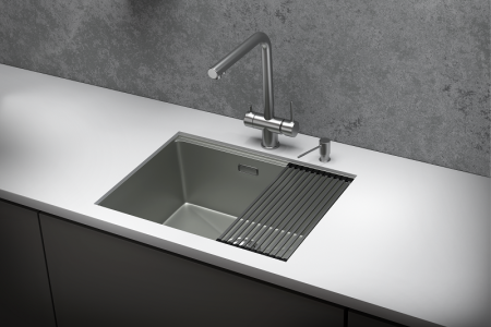 Мойка для кухни Granula Kitchen Space 6045U сталь матовая, 60х44,5 см, прямоугольная