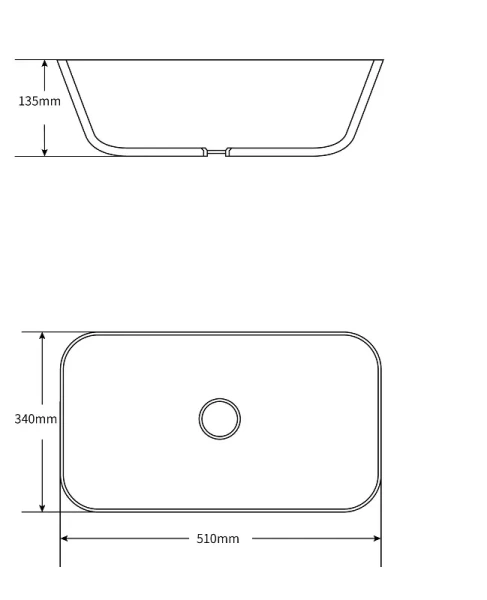 Раковина керамическая (накладная)  SantiLine SL-1049