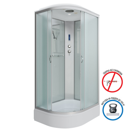 Душевая кабина Niagara Classic NG-33984-14RP 90х80х215, средний поддон 26 см, стекло матовое