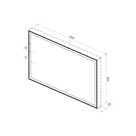 Зеркало с фронтальной LED-подсветкой Wellsee 7 Rays' Spectrum 172201400