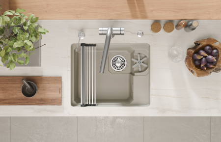 Мойка для кухни Granula Kitchen Space Rinzer 5505RU креман, 55х45 см, прямоугольная