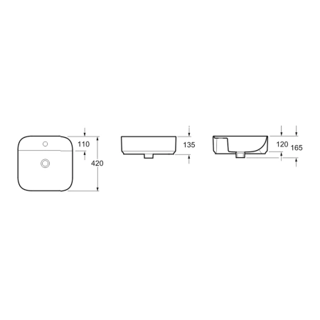 Раковина Lavinia Boho Bathroom Sink Slim 33311007 42x42
