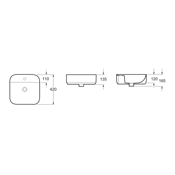 Раковина Lavinia Boho Bathroom Sink Slim 33311007 42x42