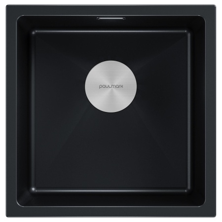 Мойка LUMI 45UNI, IT-GRANIT, LU45-BLM, черный, 455х460, Paulmark