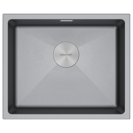 Мойка LUMI 55UNI, IT-GRANIT, LU55-GRM, серый металлик, 555х460, Paulmark