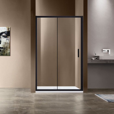 Душевая дверь Vincea Garda VDS-1G120CLB, 1200, черный, стекло прозрачное