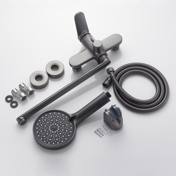 Смеситель для ванны Shevanik S4322T, оружейная сталь