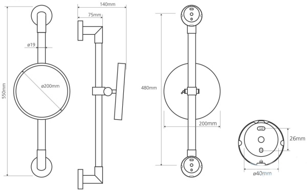 Косметическое зеркало Bemeta 112201172