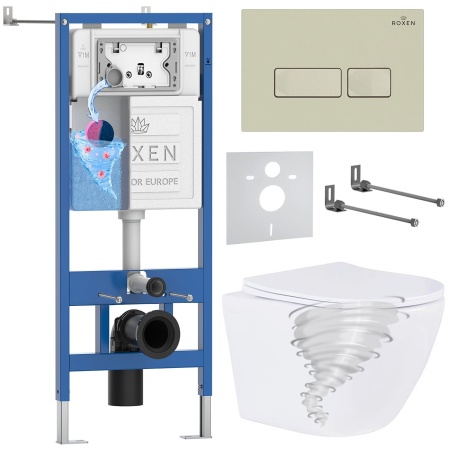 Комплект 6 в 1 RoxenBath StounFix Dual Fresh 968326  (состоит из: 710200, Caspia 410280BG, 530205-01)