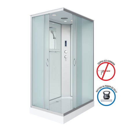 Душевая кабина Niagara Classic NG-43085-14QP 100х80х215, низкий поддон 13 см, стекло матовое