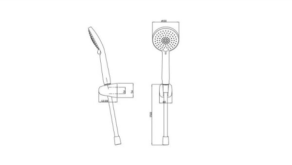Душевой гарнитур Bravat D2113CP-ENG