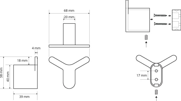 Крючок Bemeta Organic 157106211 двойной