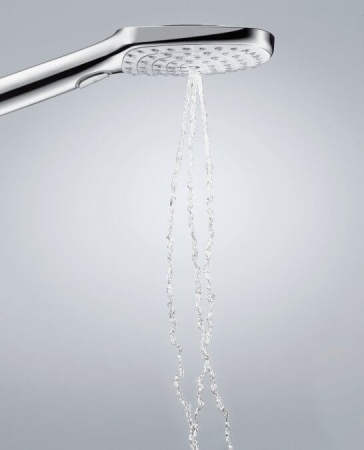 Hansgrohe Raindance Select E120 Air 3jet ручной душ хром-белый матовый 26520400
