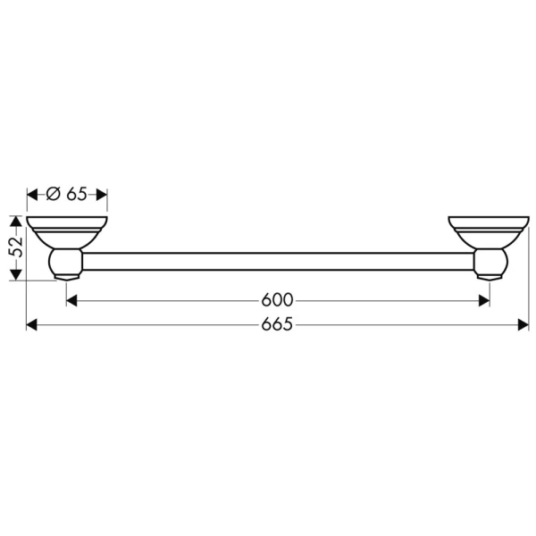 Полотенцедержатель AXOR Carlton 600 мм хром 41406000
