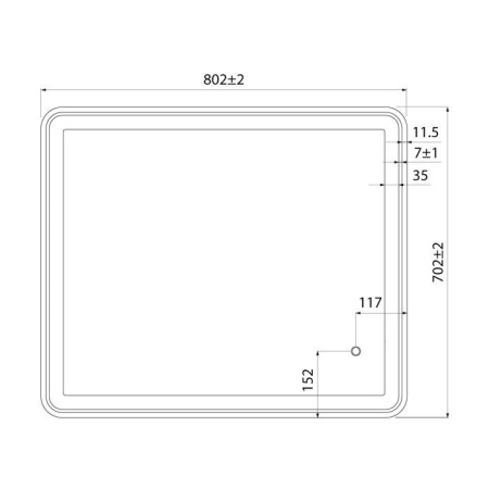 Зеркало IDDIS Cloud 80 см CLO8000i98
