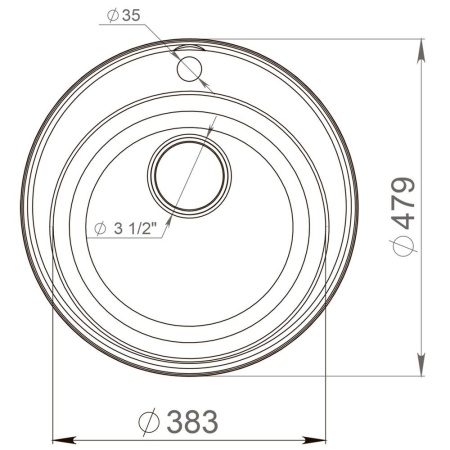 Кухонная мойка Reflection Arena RF0148BL, черный