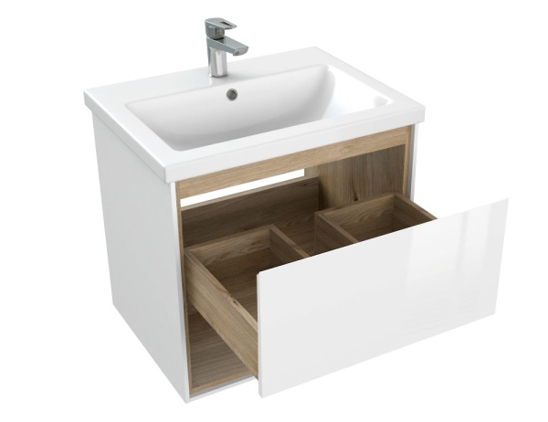 Тумба под раковину подвесная Cersanit LOUNA 60 для COMO 60 белый, 64070