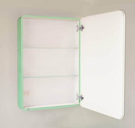 Зеркало-шкаф Jorno Pastel 60 Pas.03.60/BL бирюзовый