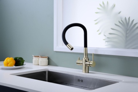 Смеситель для кухни SALIX, бронза, Sa213419-BR, Paulmark