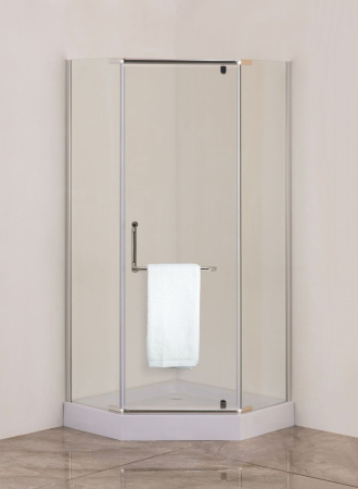 Душевой уголок Agger 03GR090TCR/G правый без поддона 86х86, стекло прозрачное