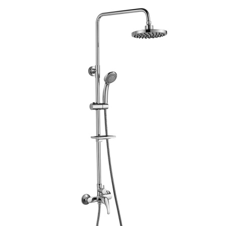 Душевая система Rossinka A35-45 для душа с регулируемой высотой штанги и лейкой "Тропический дождь"