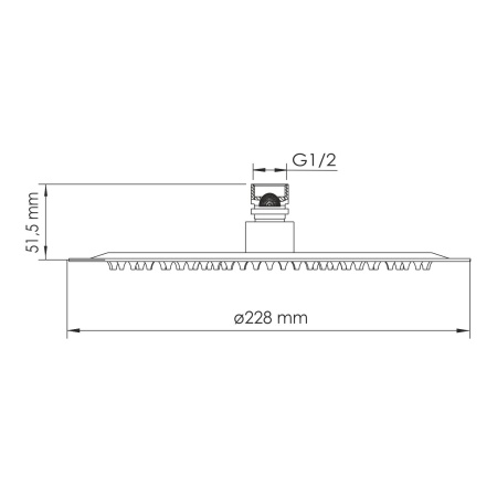 Верхняя душевая насадка WasserKRAFT Asphe 7700 A331
