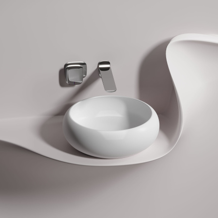 Умывальник Ceramicanova чаша накладная круглая (цвет Капучино Матовый) Element 360x360x120мм