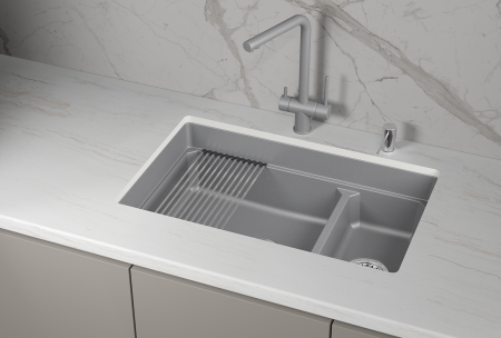 Мойка для кухни Granula Kitchen Space 7304iU алюминиум, 73х45 см, прямоугольная