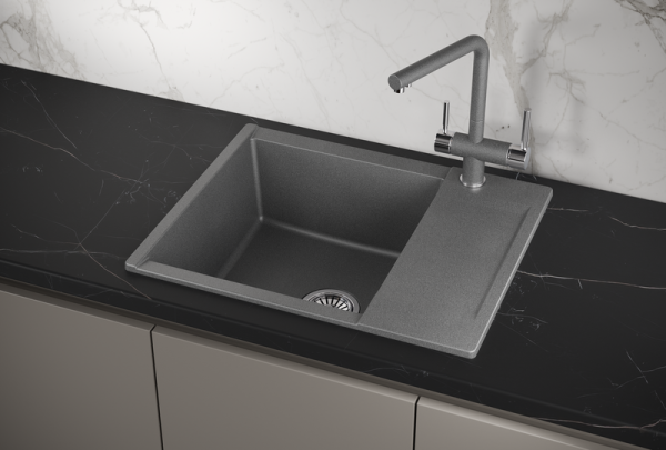 Мойка для кухни Granula Estetica 6202 графит, 62х50 см, прямоугольная
