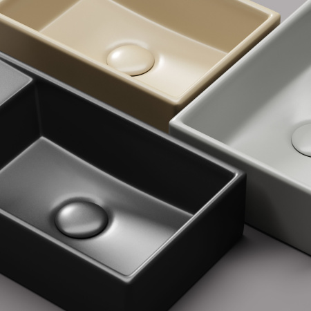 Умывальник Ceramicanova подвесной прямоугольный (чаша слева, отверстие под смеситель справа) Element 407x217x100