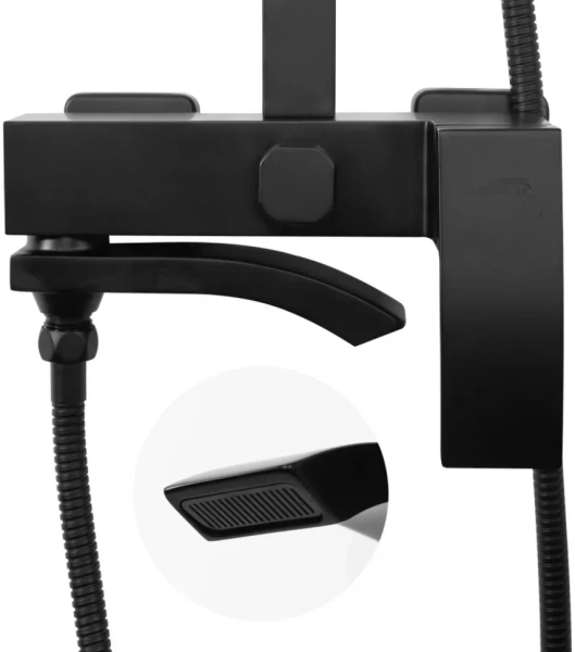 Душевая система Hansberge H5077 Черный матовый