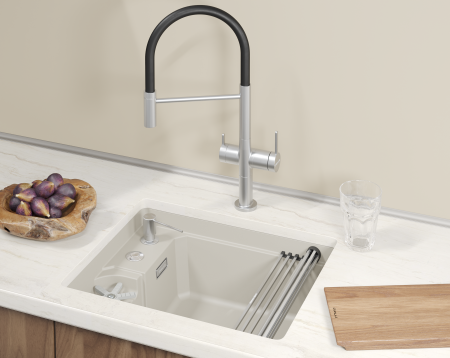 Мойка для кухни Granula Kitchen Space Rinzer 5505RU креман, 55х45 см, прямоугольная