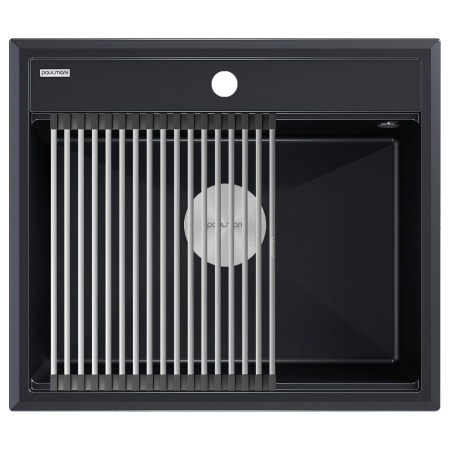 Мойка STEPIA 60, IT-GRANIT, PM115951-BLM, черный, 590х510, Paulmark