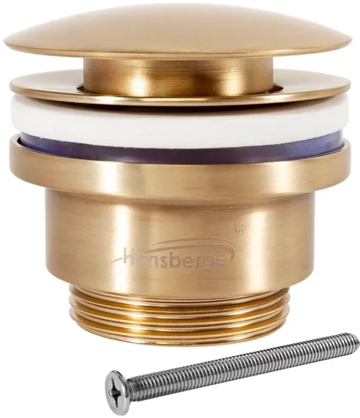 Донный клапан для раковины Hansberge H107 Золото матовое
