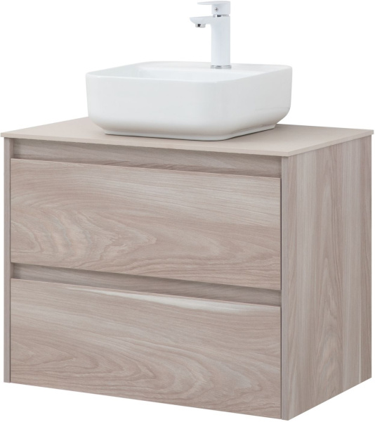 Тумба под раковину Aquanet Nova Lite 75 орех светлый (2 ящика)