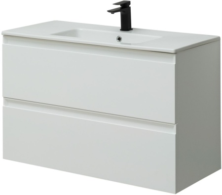 Тумба с раковиной Allen Brau Eclipse 100 1.E1003.WM белый матовый