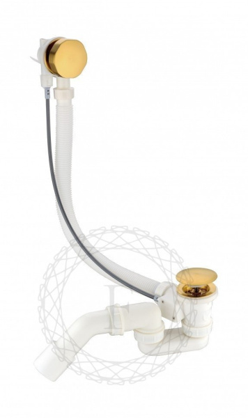 Сифон для ванны полуавтоматический FILARETE FL80 (золотой брашированный)